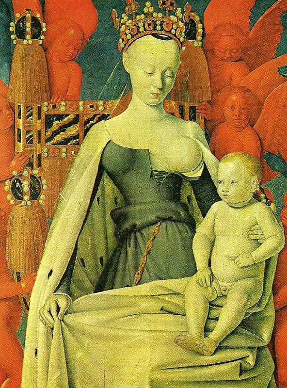 Jean Fouquet virgin and child ,also know as agnes sored Spain oil painting art